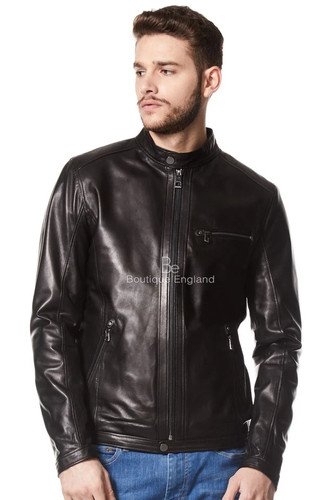 Herren lederjacke schwarz - herren,
